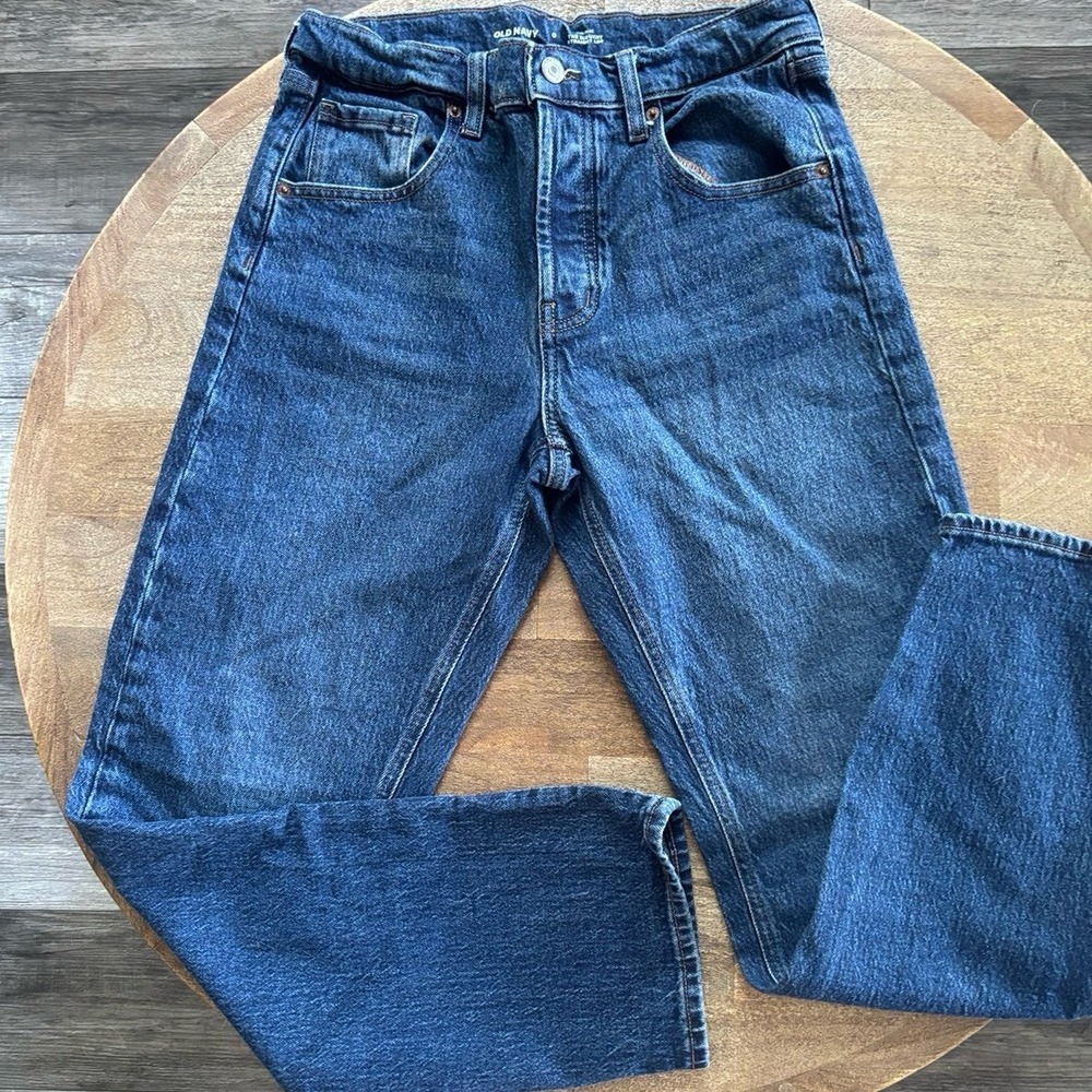 Women's Old Navy Mid Rise The Slouchy Straight Leg  Jeans Size 0